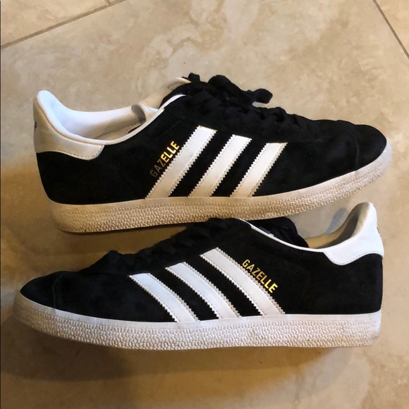 Ladies Black Adidas Gazelles